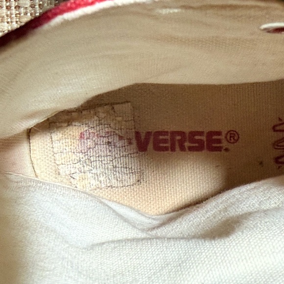 Vintage Converse Chuck Taylor Rare Christmas Holiday Shoes W10 M8 Ribbon design - Picture 14 of 14